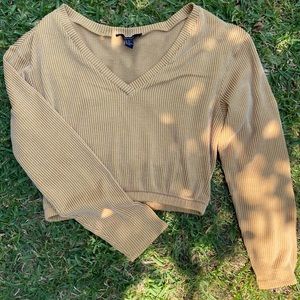cropped ribbed sweater